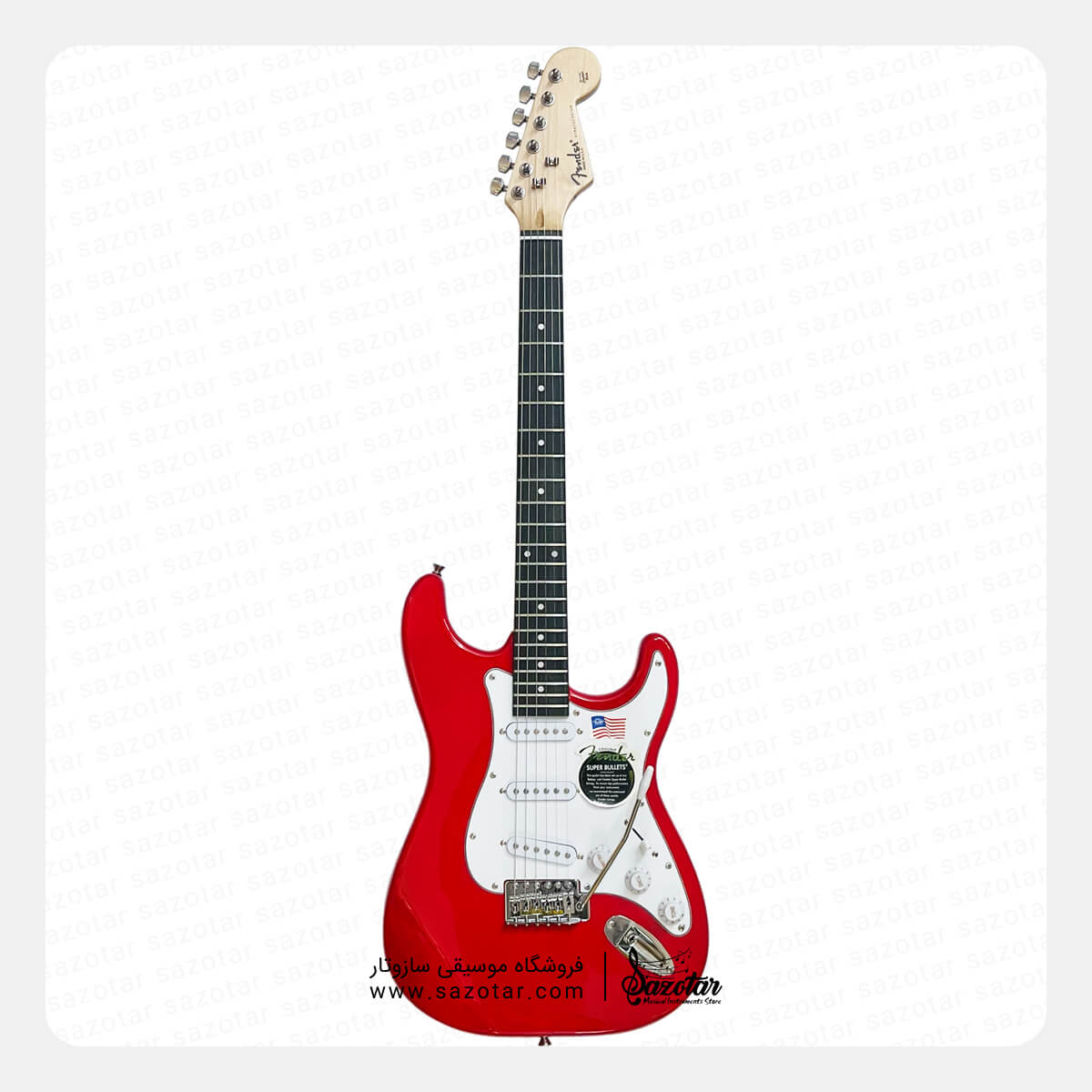 Fender Stratocaster Red Electric Guitar (1) گیتار الکتریک فندر Stratocaster قرمز - تصویر 1