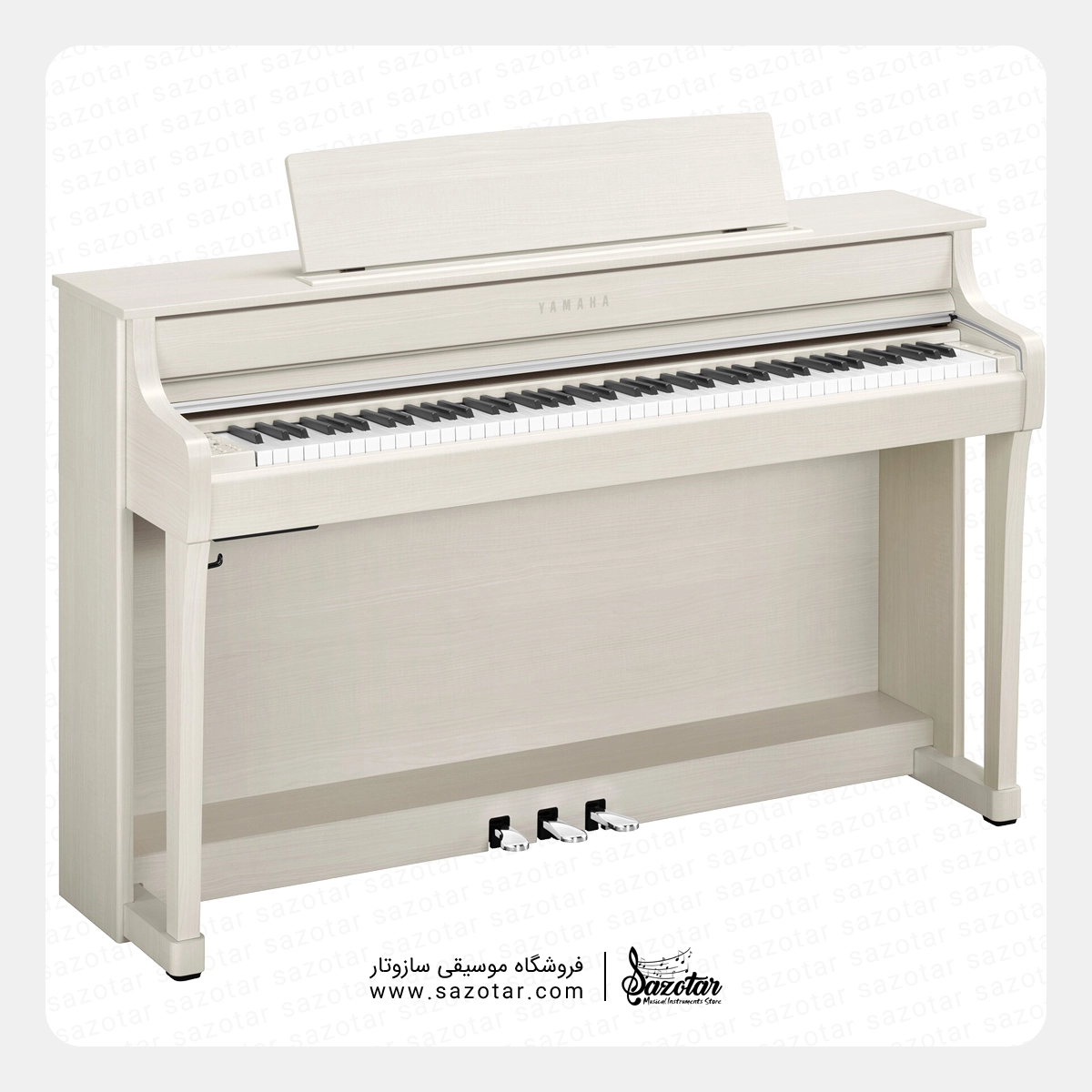 Yamaha CLP-845WB Clavinova Digital Piano (1) پیانو دیجیتال یاماها CLP-845 سفید توس - تصویر 1